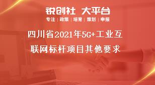 四川省2021年5G+工業(yè)互聯(lián)網(wǎng)標桿項目其他要求獎補政策