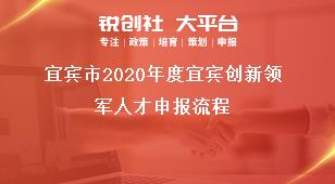 宜賓市2020年度宜賓創(chuàng)新領(lǐng)軍人才申報(bào)流程獎(jiǎng)補(bǔ)政策